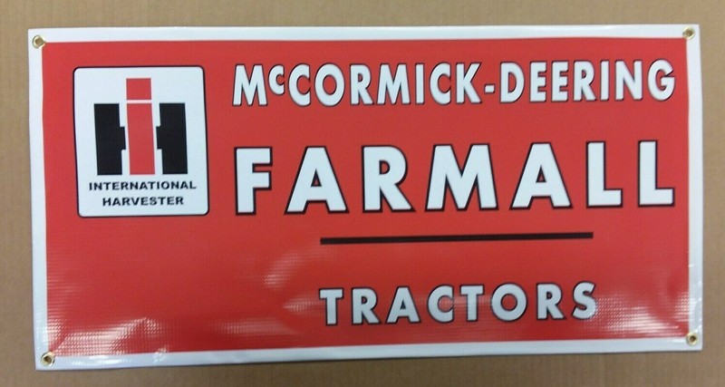McCORMICK-DEERING TRACTOR – BANNER- 24″ X 12″