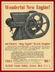 Detroit Engine Works Gas Engine NEW METAL SIGN: 12×16″ & Free Ship