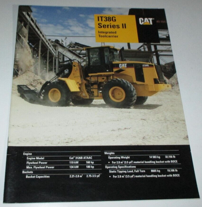 Caterpillar IT38G Series II Integrated Toolcarrier Sales Brochure AEHQ5540 2006