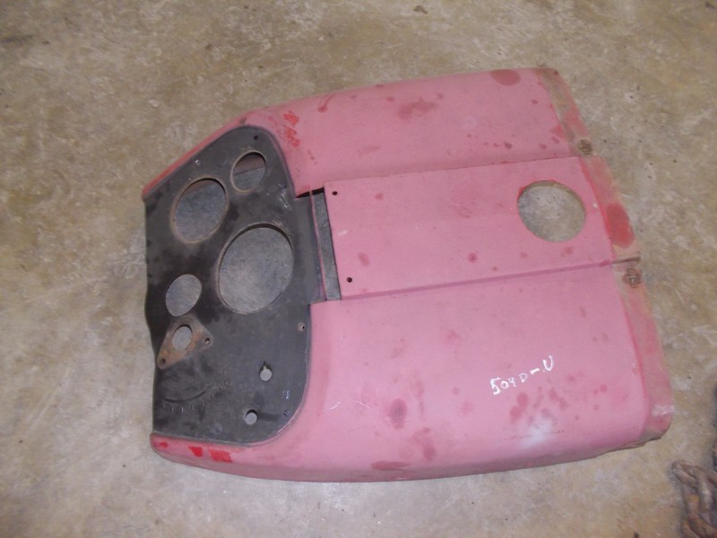 International 504 utility tractor original IH hood over fuel tank & dash holder