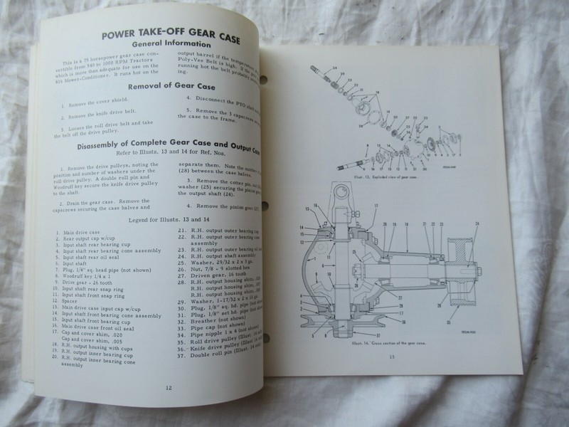 International 816 mower conditioner overhaul service manual gallery