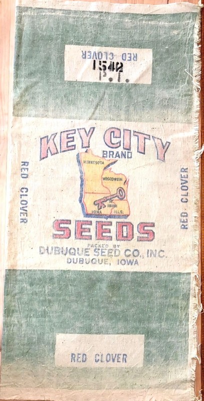1930’s – 1940’s Seed Sack – Key City Seeds – Dubuque, Iowa ~ SS-1