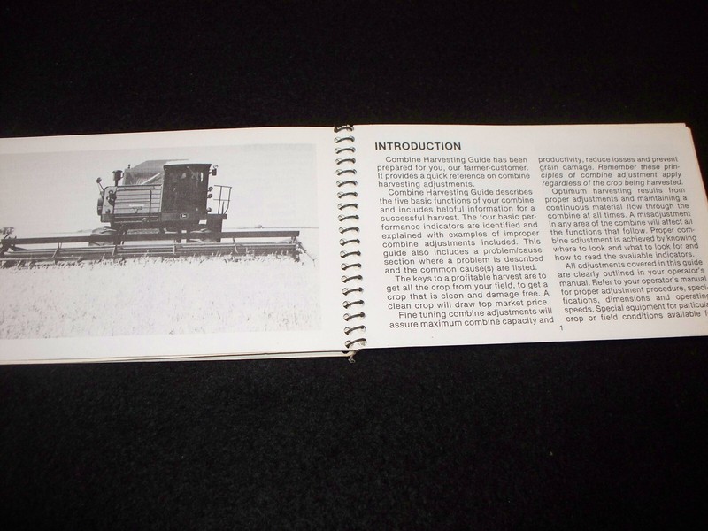1982 John Deere Combine Harvesting Guide Booklet gallery