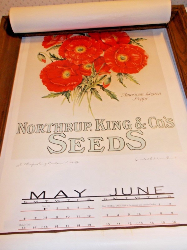 NORTHRUP, KING & CO’S.SEEDS CALENDER LIMITED EDITION PRINT AMERICAN LEGION POPPY