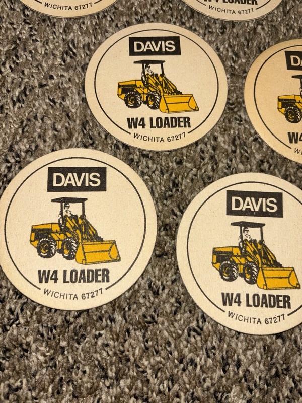 Vintage JI Case Davis W4 Loader Advertising Coasters Set of 8 Heavy Equipment gallery