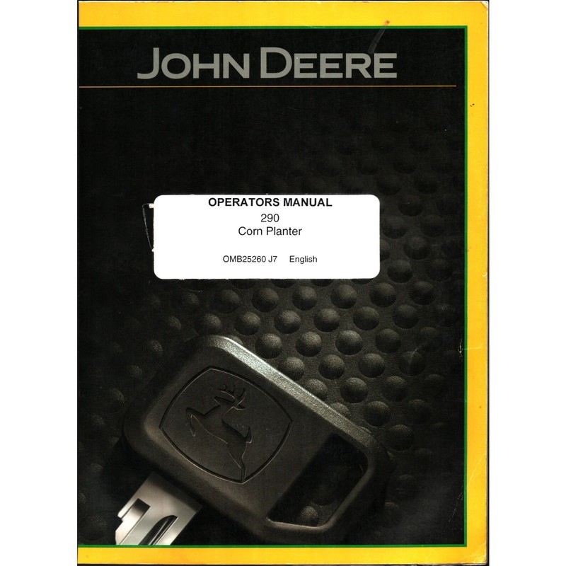 Operators Parts Manual For John Deere No 290 Two Row Corn