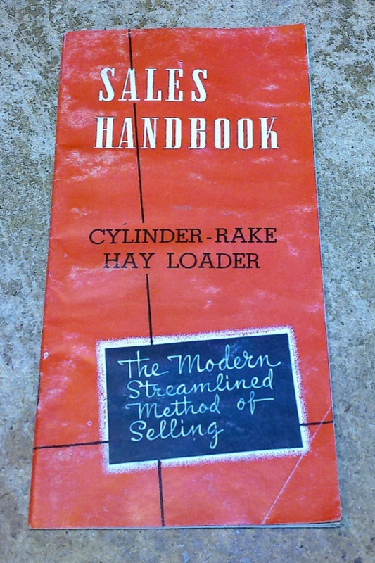 vintage international cylinder-rake hay loader sales handbook in good shape used