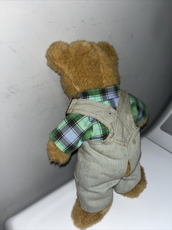 John Deere Teddy Bear Plush 14" Denim Overalls Soft Cute Collectible gallery
