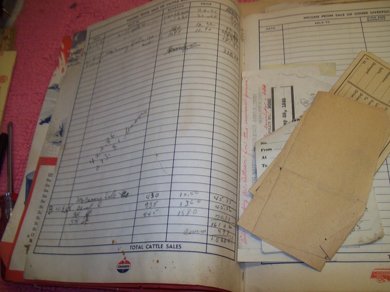 Vintage Lot 1940s 1950s 1960s FHA FSA Farm Record Book, Standard Oil, Waggoners gallery
