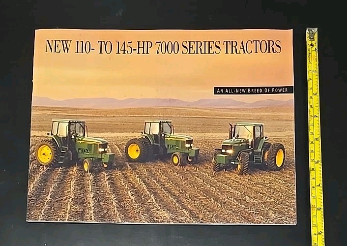 John Deere 7000 Series Tractor Brochure Booklet 1992 Illustrated