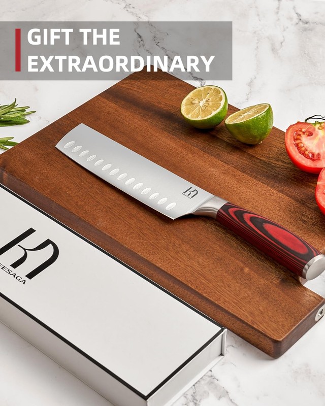 Knifesaga 2026 Upgraded Nakiri Chef Knife Japanese Professional 7 Inch Sharp gallery