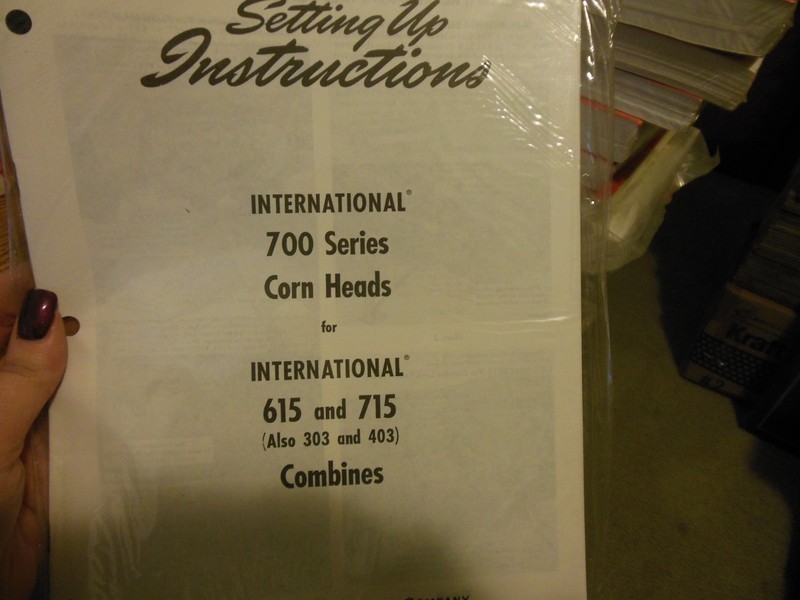 IH International 700 Series Corn Heads Setting Up Instructions 1971