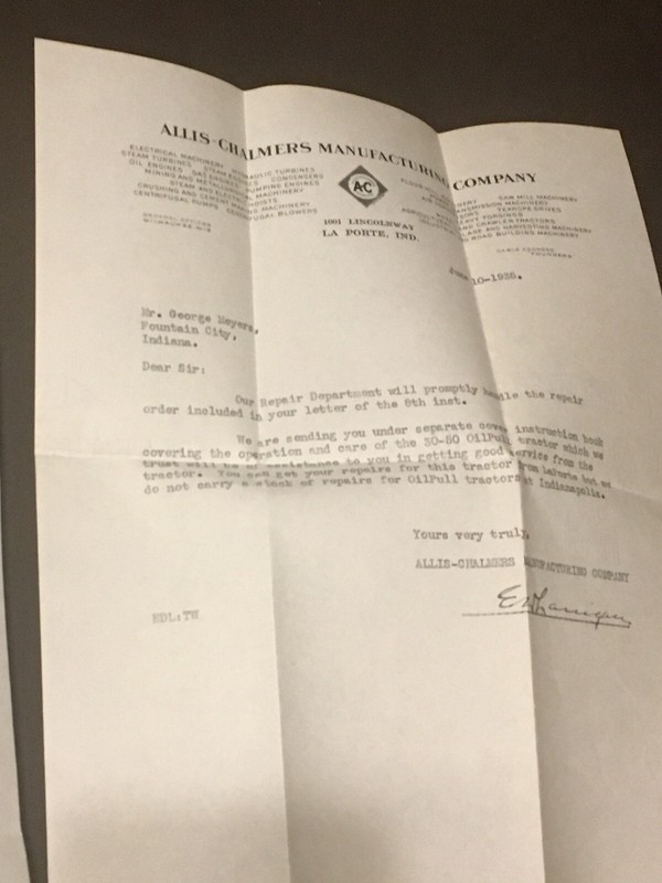 1935 Allis Chalmers Tractor Letter 3 cent purple Washington Stamp gallery
