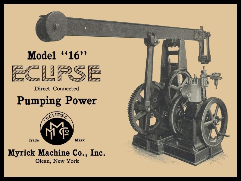 1918 Myrick Machine Co. Eclipse, Olean New York NEW Metal Sign: 9×12″ Ships Free