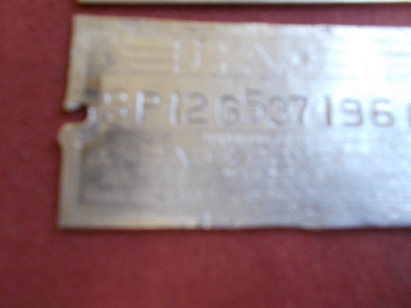 VTG J.I. CASE COMPANT TRACTOR MACHINE SERIAL NAME PLATE ~ SP ~ gallery
