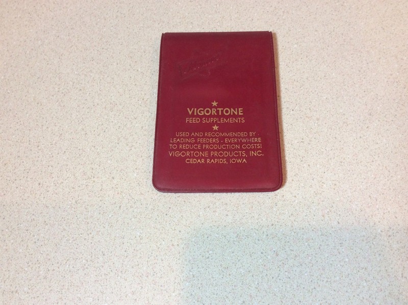 Vintage Vigortone Feeds Memo Pocket Notebooks w/ Calendars 1956