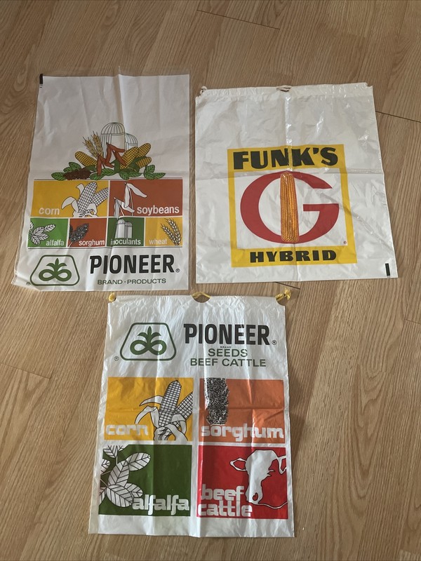 pioneer seeds funks hybrid plastic bags seed corn