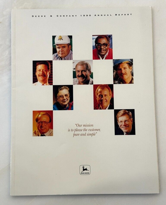 1990 John DEERE & COMPANY Tractor FARM Annual Report Advertising