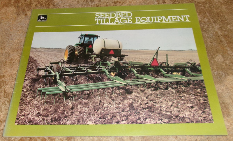 1984 john deere seedbed tillage equipment brochure in good shape used