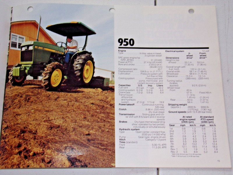 1984 John Deere Diesel Tractors 14.5 to 60 PTO HP Dealer Catalog Brochure gallery