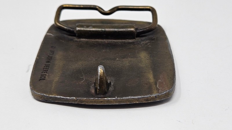 Vintage 1977 John Deere Tractor Belt Buckle and Key Chain gallery