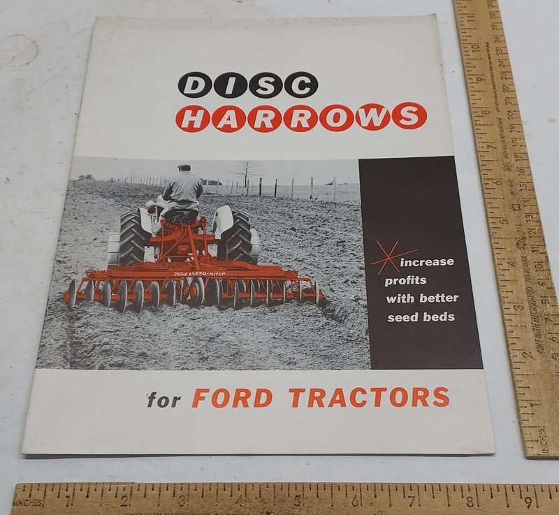 DISC HARROWS for FORD TRACTORS – © 1956 – PAMPHLET – listing #6627
