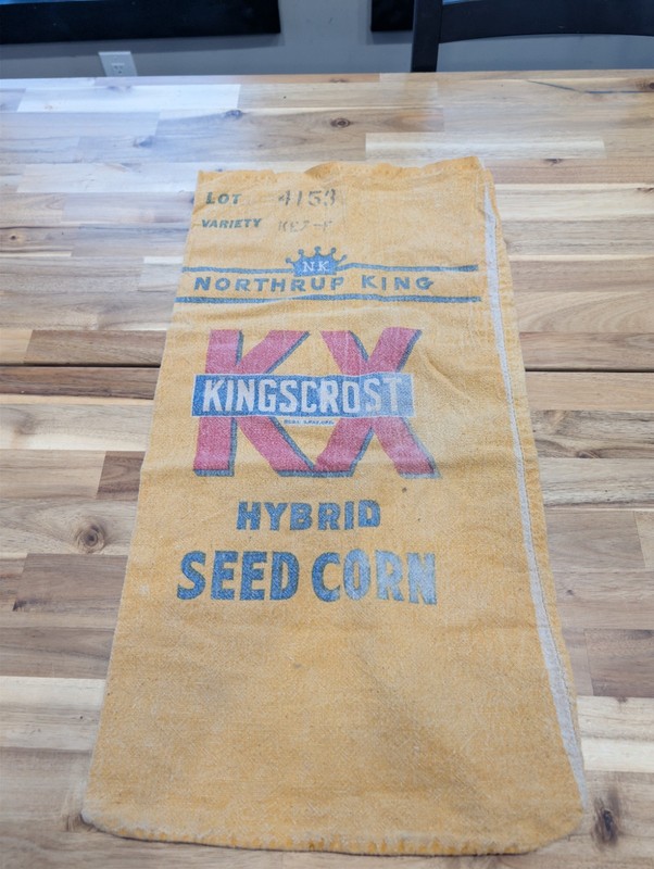 KINGSCROST HYBRID SEED CORN Cloth Sack COTTON Farm Feed NORTHTHRUP KING NK