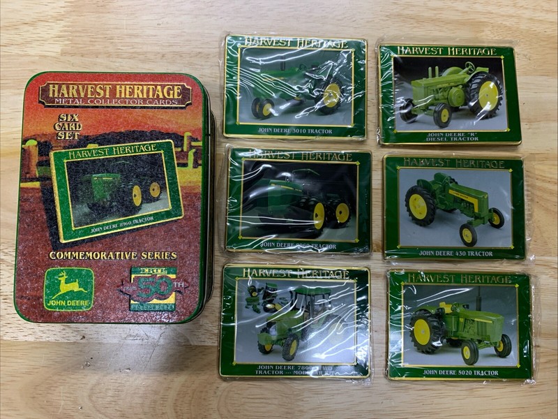 A-C Agco Harvest Heritage Metal Collector Cards in Tin Six card set. #A709