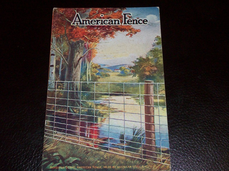 Early 1900’s American Steel & Wire Co. Fence Advertising Postcard Unused