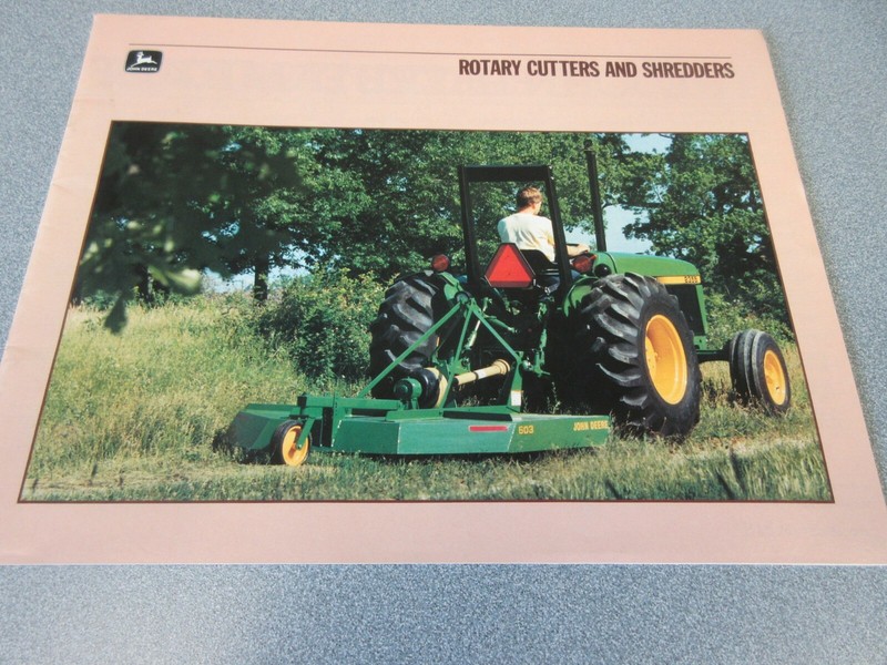 John Deere Rotary Cutters & Shredders Brochure 16 Pages 1987