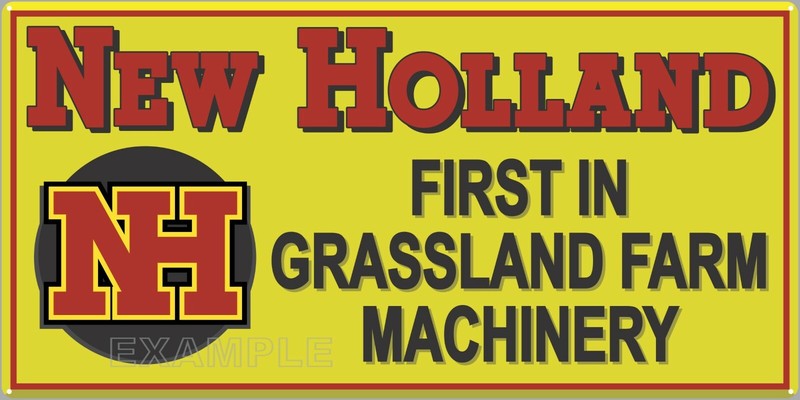 NEW HOLLAND TRACTOR DEALER SALES VINTAGE OLD SIGN REMAKE ALUMINUM SIZE OPTIONS
