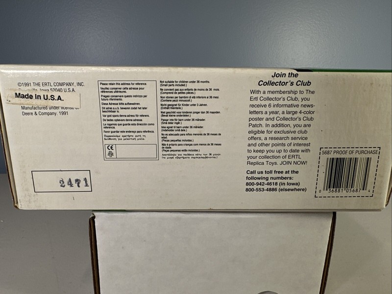 1991 Ertl John Deere Truck Bank Hawkeye Crate Delivery NEW 1/34 Made USA #5687 gallery