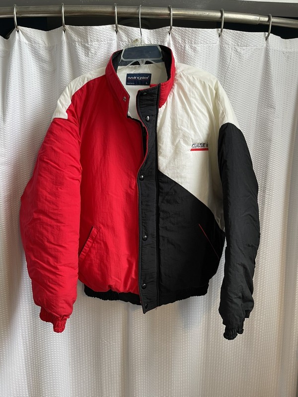 Vintage 90’s Swingster IH Case Tractors Farming Zip Up Men Sz L Ski Jacket Coat