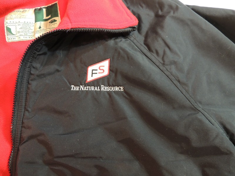 Wear Guard Mens Coat Size Large Red and Black Full Zip Fleece Lined FS FEED gallery