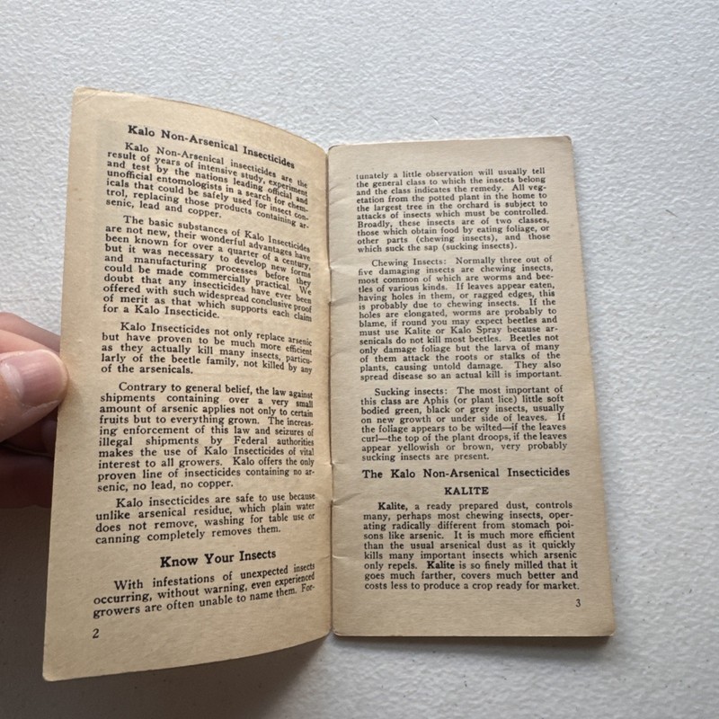 The Kalo Company How To Control Insects Without Arsenic, Lead, Copper Booklet gallery