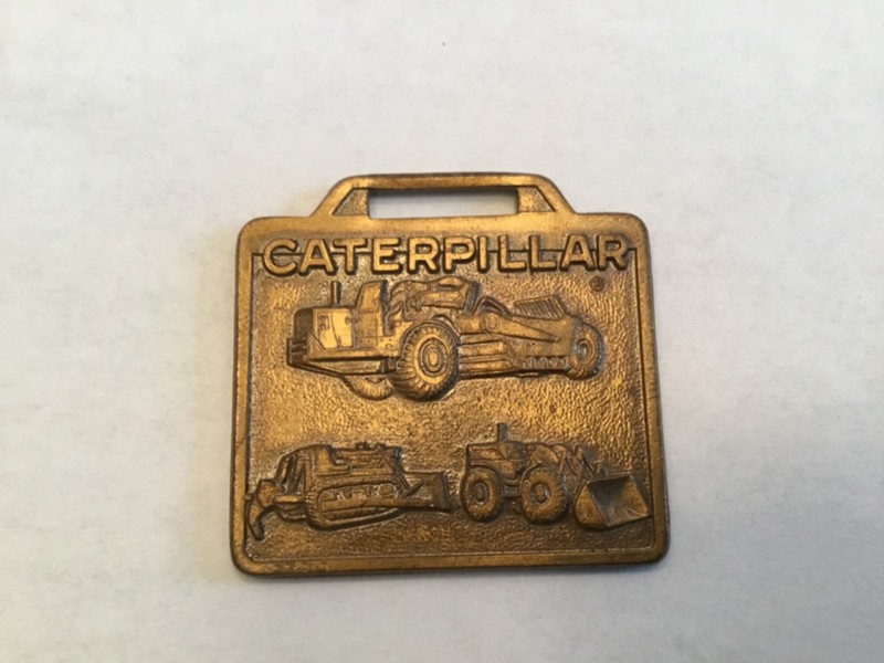 Vintage Caterpillar Tractor Key Fob Tag, Nagle-Hart Dealer, Wisconsin Promo Fob