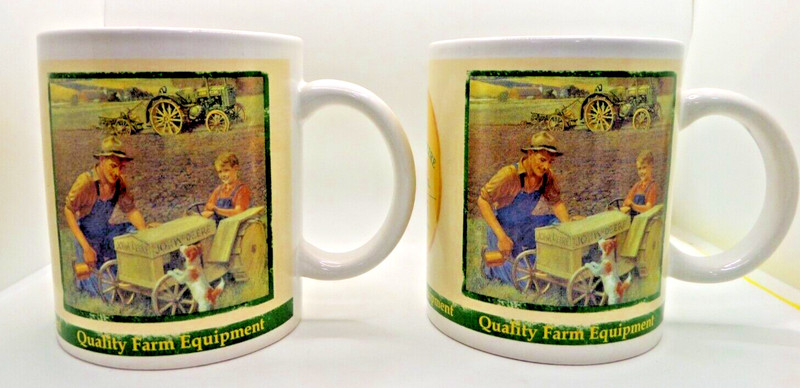 JOHN DEERE Cup Mug Coffee John Deere 2005 Collector Series Mugs ( 2 SETS=4 ) gallery