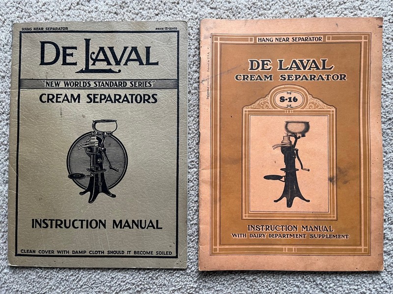 2 DELAVAL CREAM SEPARATOR INSTRUCTION MANUALS