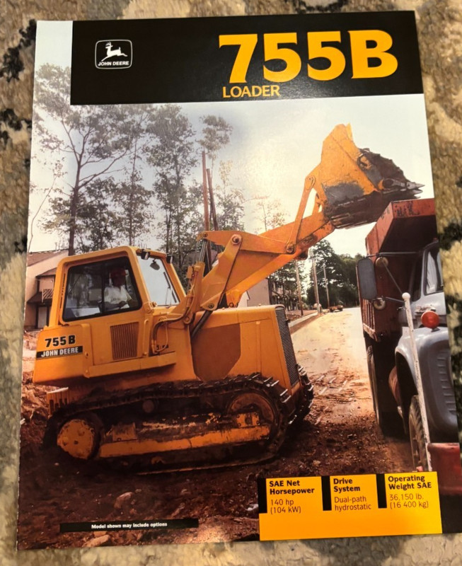 John Deere 755B Crawler Loader For 1993 Brochure CWPA26