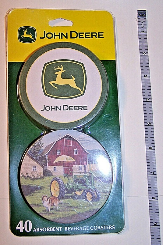 NEW JD Beverage Coasters JOHN DEERE LICENSED Product NEW IN PACKAGE