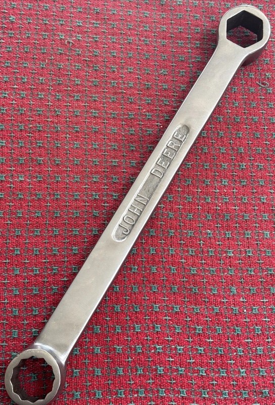 Vintage John Deere Wrench Large Specialty 12& 6 Point Box 1-1/4 1-1/8