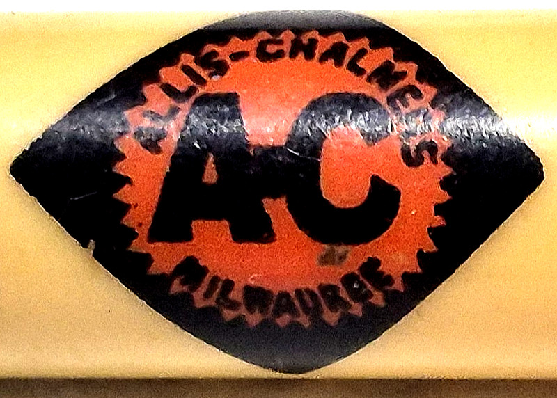 “ALLIS-CHAMBERS*Long & Byers*Revenna, Ohio*Phone 6532” Cream Bullet Pencil