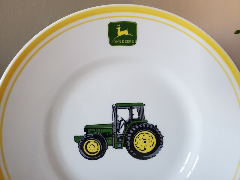 Set of 4 Vintage Gibson Housewares John Deere Licensed Ceramic Pasta Bowls gallery