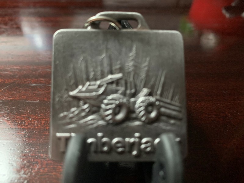 Timberjack Key Chain Skidder with Logs and Forest Solid Metal Durable gallery