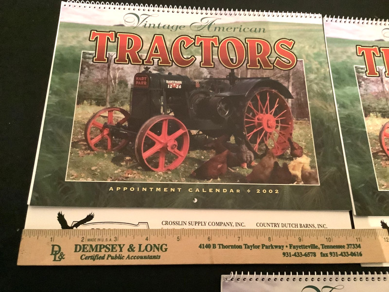 Vintage American Tractors Calendars 2002 Lot of 3 Crosslin Supply Company gallery
