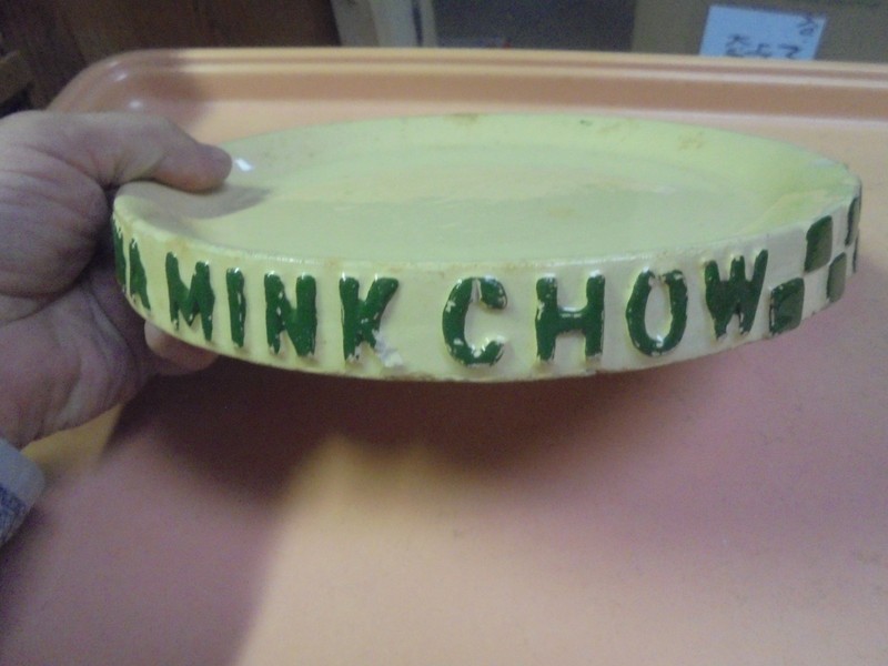 Vintage Purina Mink Chow Feeder Plate Dark Green gallery