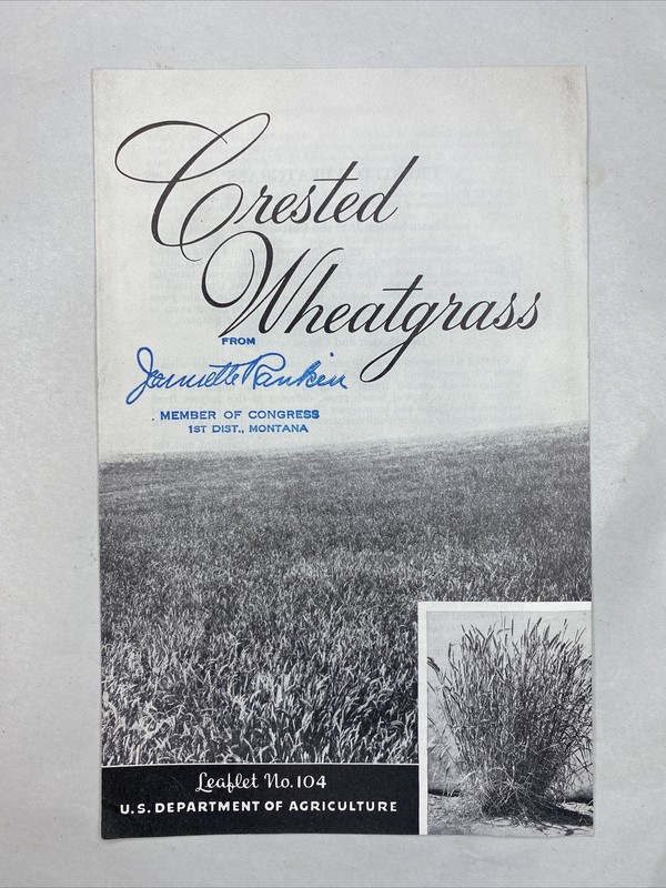 1941 USDA Farmers’ Bulletin No. 104 Crested wheat grass