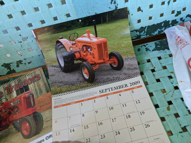 2009 Antique Tractors Calendar Photos Ford John Deere Allis Chalmers Case vtg gallery