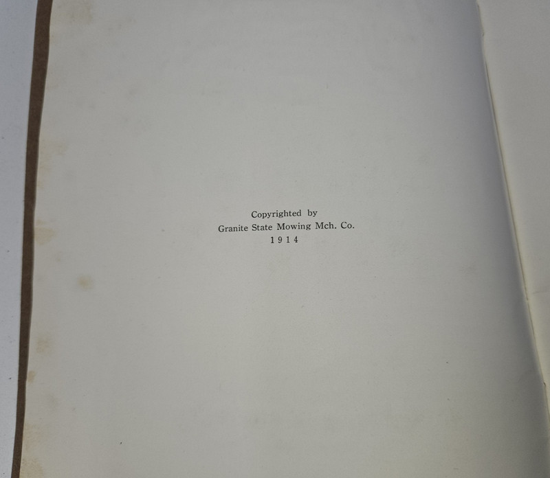 Antique Granite State mowing machines, Mowers parts & Sales catalogs and Wrench gallery