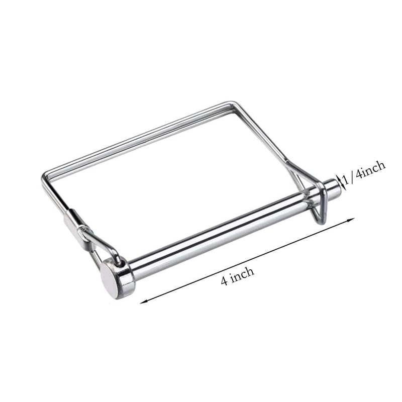 10 Pack 1/4X4 Inch Trailer Coupler Pin Heavy Duty Wire Lock Pin PTO Shaft Lockin gallery